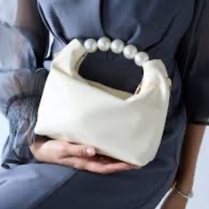 AZAZIE pearl handbag Brand NEW pearl handle top zipper purse bridal formal grad